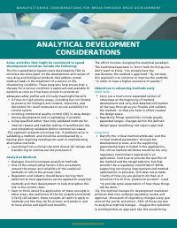 Analytical Development Considerations