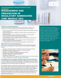 MANAGEMENT AND PREPARATION OF REGULATORY SUBMISSIONS