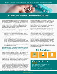 Stability Data Considerations