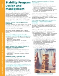 Stability Program Management and Design