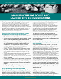 Manufacturing Scale and Launch Site Considerations