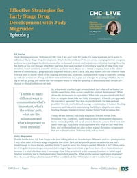 Effective Strategies for Early Stage Drug Development with Judy Magruder